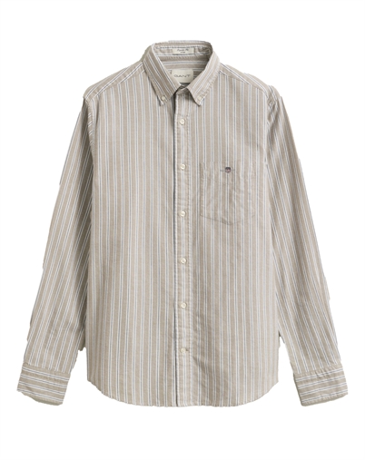 Gant - Classic Oxford Stripe Shirt - Light Taupe